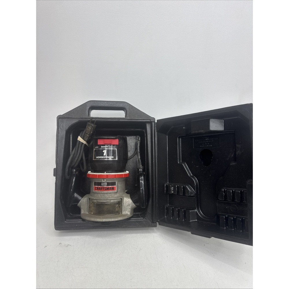 Sears Craftsman 1 HP Router With Hard Case 120V 6.5A 25,000 RPM  - Tested